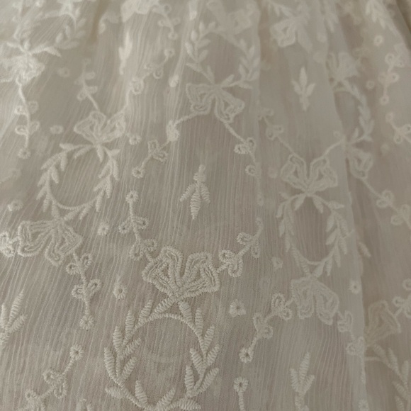 Rebecca Taylor Elegant Cream Lace Blouse Size 10 - Picture 4 of 4